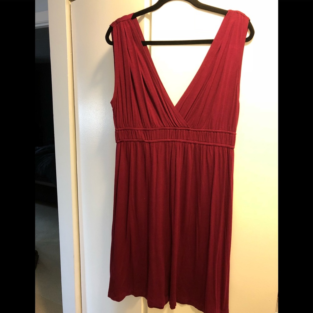 Ann Taylor Loft cranberry colored dress size L